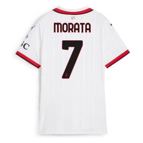 Dres AC Milan Alvaro Morata #7 Gostujuci za Žensko 2024-25 Kratak Rukav